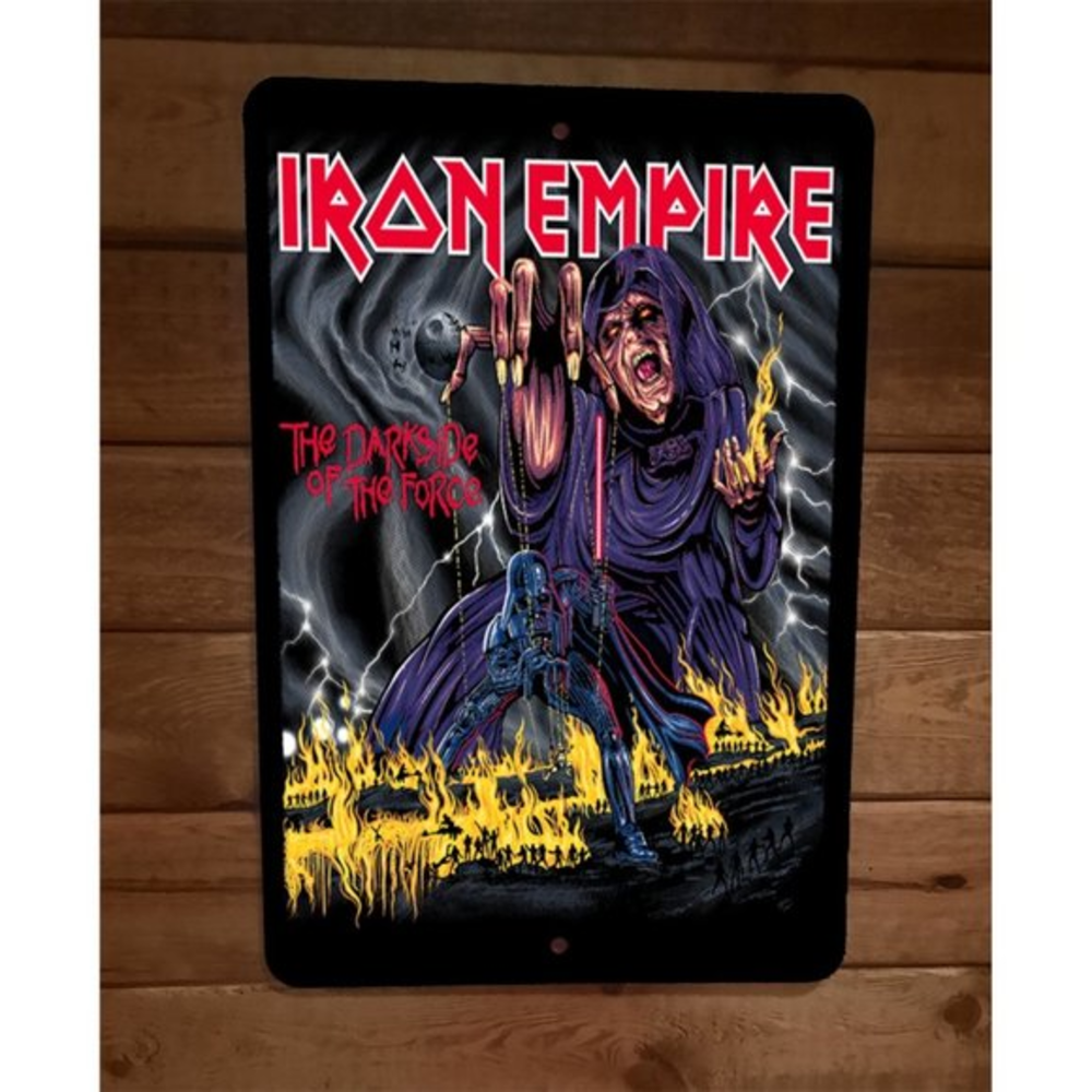 Iron Empire 8x12 Metal‎ Wall Sign Dark Side of the Force Star Wars